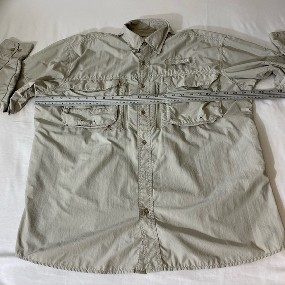 Cabelas Guidewear GXII 40 UPF Vented Mesh Shirt Button Front Size Large L/Sleeve - Picture 4 of 9